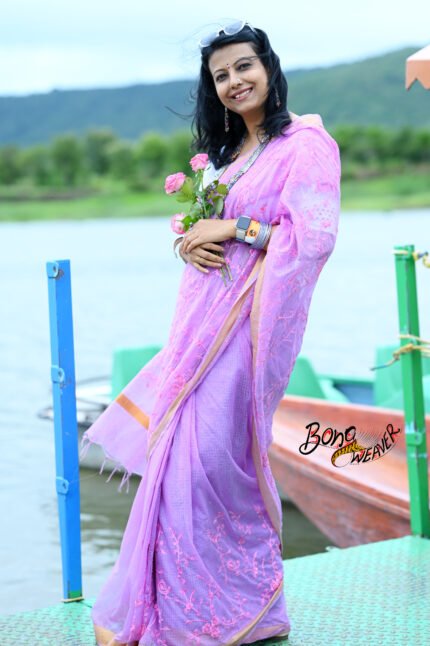 Kotasilk Embroidery Lavender Colour